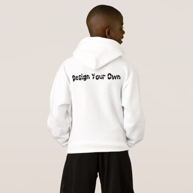 Diseña tu propia sudadera con capucha para niños (Reverso completo)