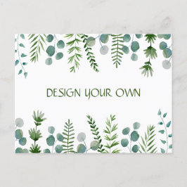 Diseña tu propia tarjeta postal de invitación flor
