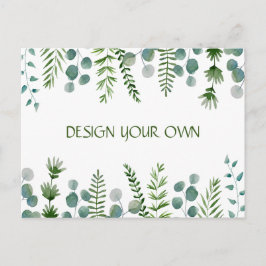 Diseña tu propia tarjeta postal de invitación flor