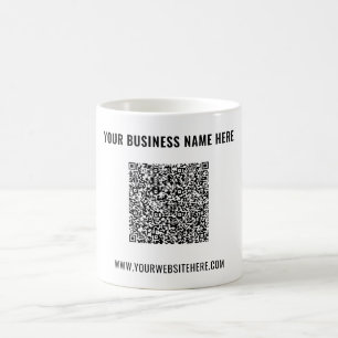 Diseña tu propia taza de café con código QR y text