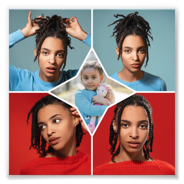 Diseña tu propio collage de 5 fotos (Frente)