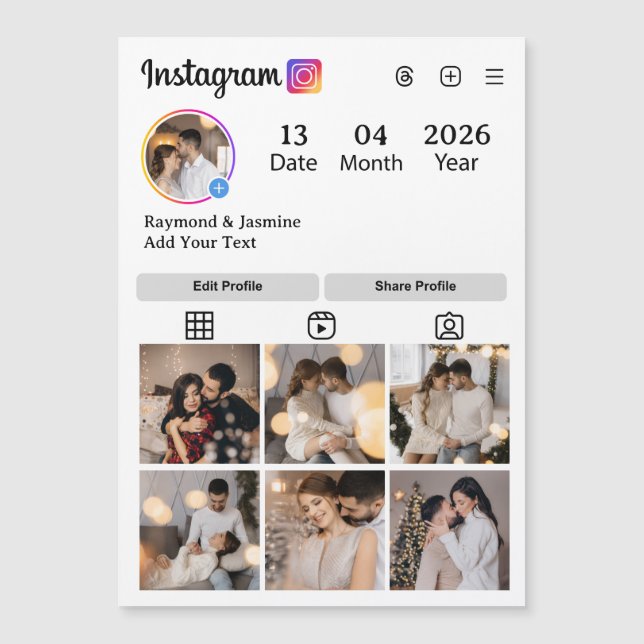 Diseña tu propio collage de 7 fotos (Anverso)