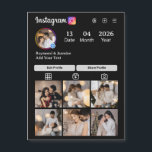 Diseña tu propio collage de 7 fotos<br><div class="desc">¡Diseña tu collage de 7 fotos utilizando una interfaz estilo Instagram! Reemplaza fácilmente la imagen con tus fotos favoritas en 6 marcos personalizables y 1 imagen de perfil. Es perfecto para compartir recuerdos,  contar una historia o crear una cuadrícula visual elegante,  todo en un diseño listo para publicar.</div>