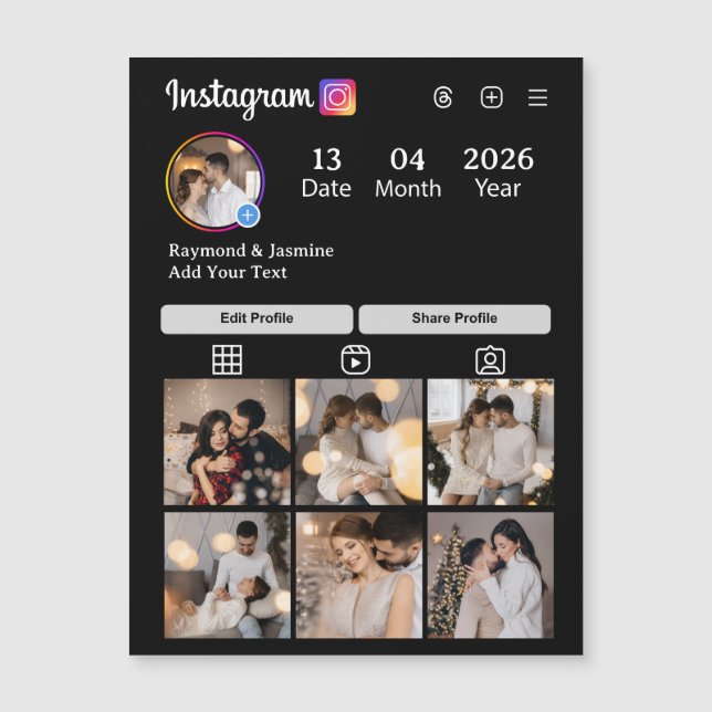 Diseña tu propio collage de 7 fotos (Anverso)