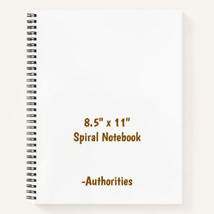 Diseña tu propio cuaderno en espiral de 8,5" x 11"