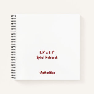 Diseña tu propio cuaderno en espiral de 8,5" x 8,5