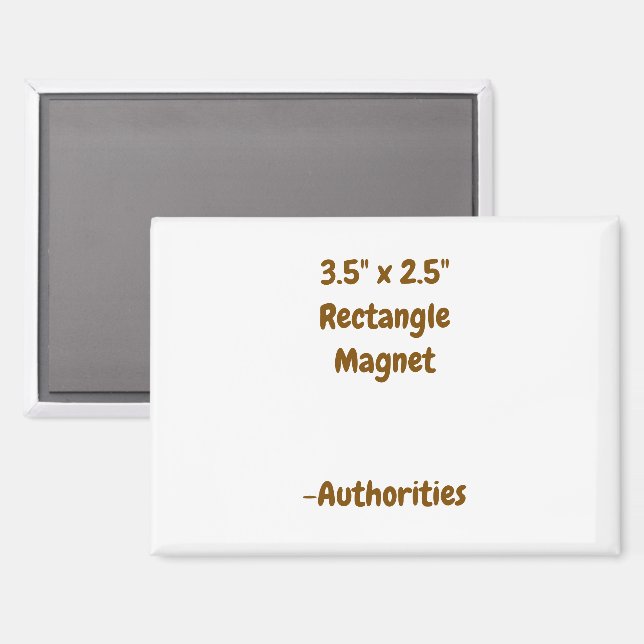Diseña tu propio imán rectangular de 3,5" x 2,5" (Anverso/Reverso)