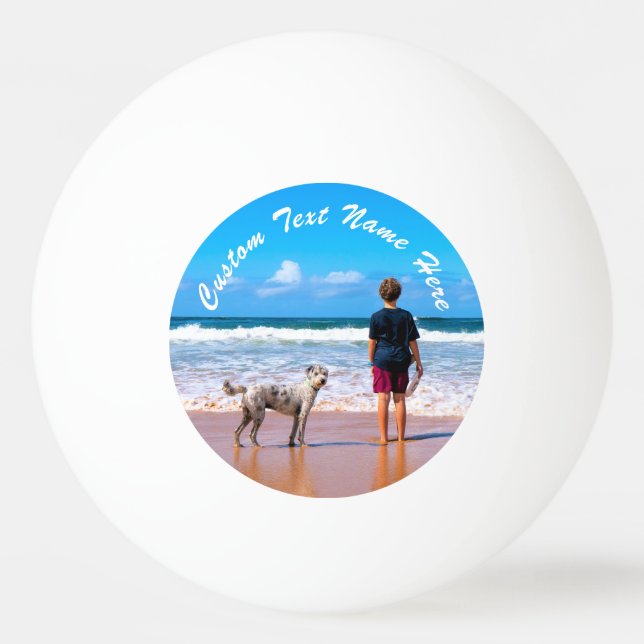 Diseña tu regalo de pelota de ping pong con texto  (Anverso)