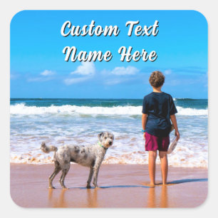 Diseña tus pegatinas de fotos de mascotas con text
