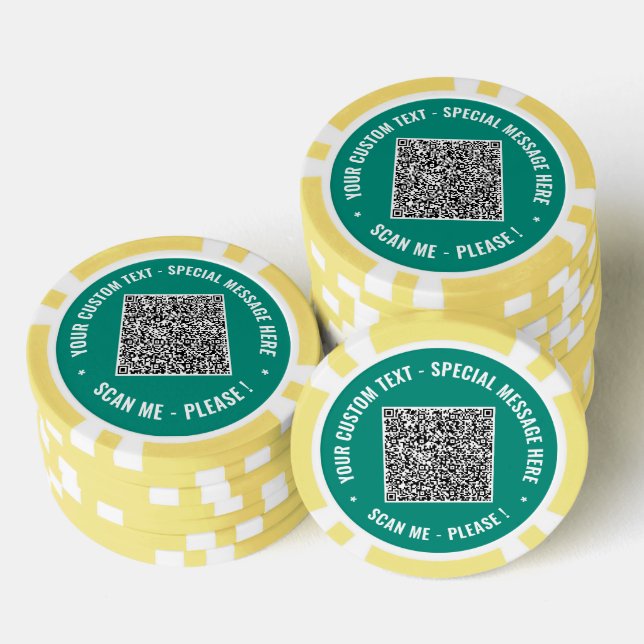 Diseña tus propias fichas de póquer con código QR  (Pila)
