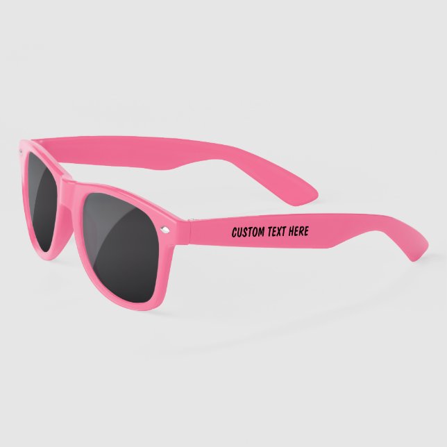Diseña tus propias gafas de sol con texto personal (Izquierda)