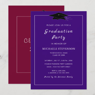 Diseña tus propias invitaciones de graduación Ejem