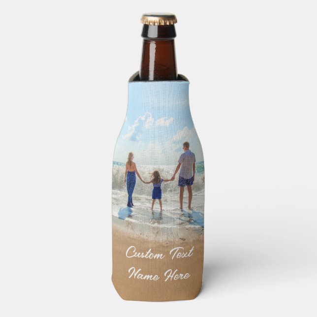 Diseña tus propios enfriadores de botella con text (Frente de la botella)