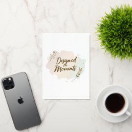 Diseñado para momentos - acuarela Minimalista