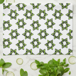 Diseñador de estrellas judías cocina toallas de Di