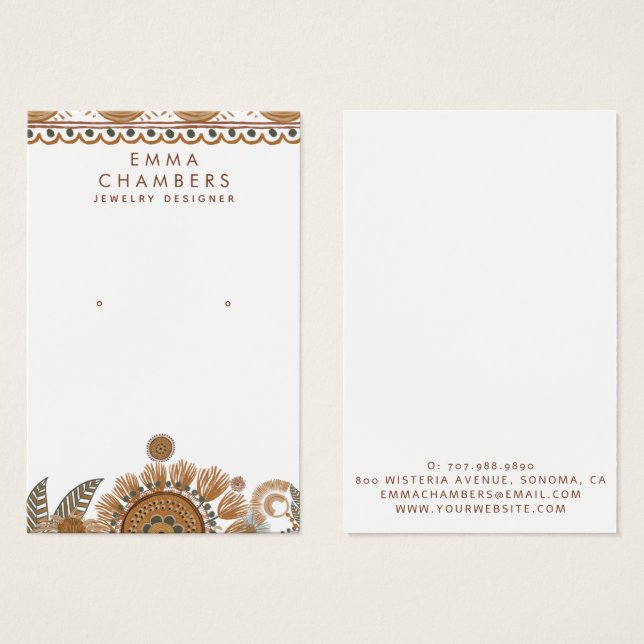 Diseñador de joyas Boho Terracotta Earring Jewelry (Anverso y reverso)