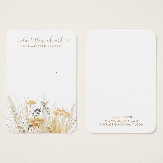 Diseñador de joyas Gold Wildflowers (Anverso y reverso)