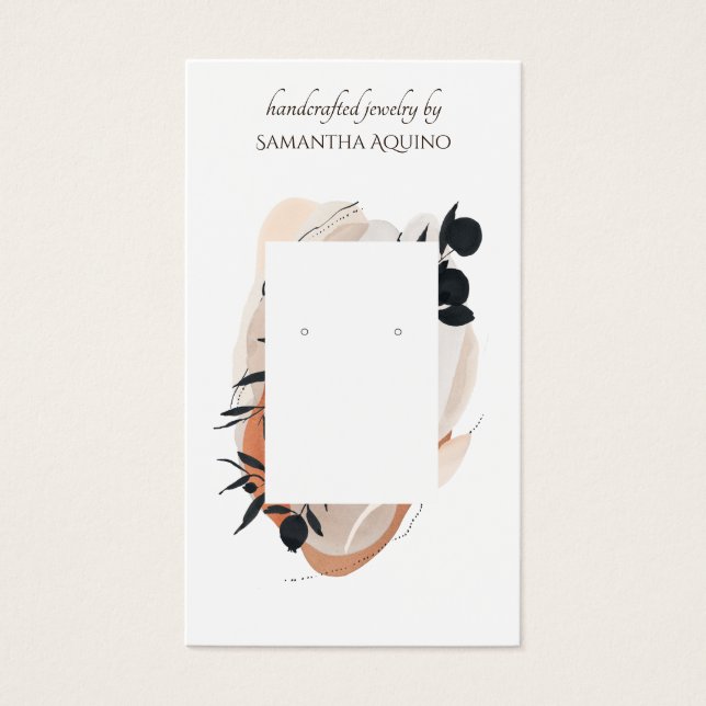 Diseñador de joyas Terracotta Black Drop Earls (Frente)