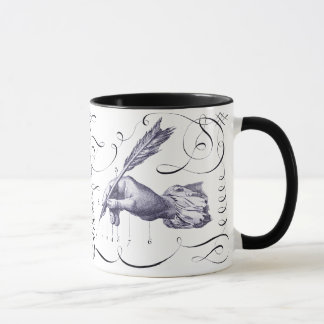 Diseñador de la fuente o taza del café elegante