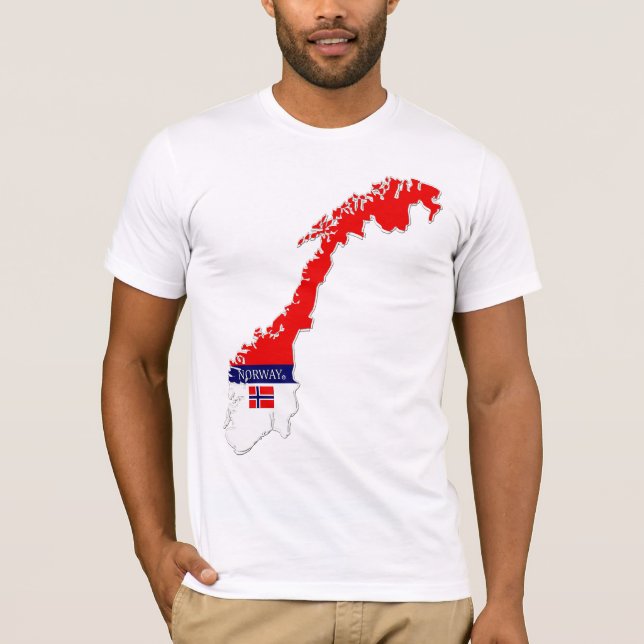 Diseñador de mapas de Noruega Aparato de camiseta  (Anverso)