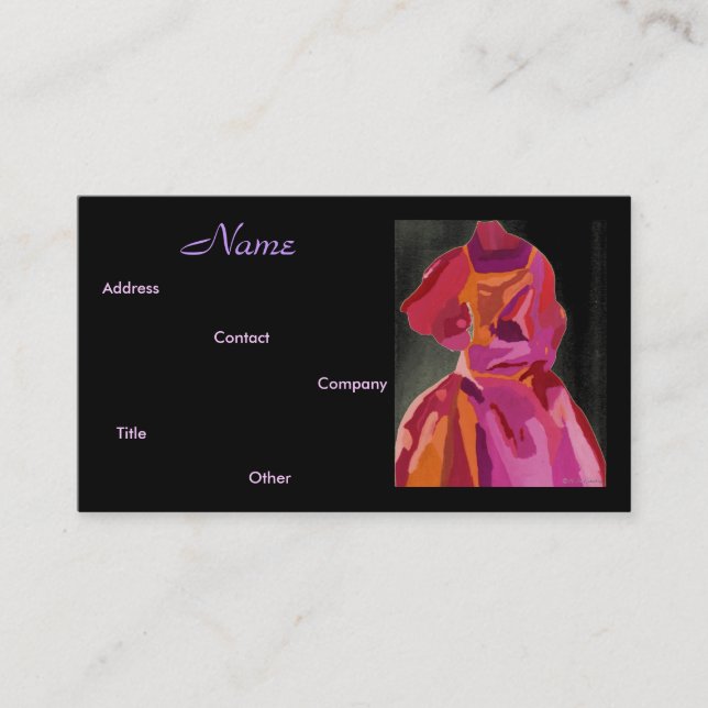 Diseñador de moda Autumn II Tarjeta de visita (Anverso)
