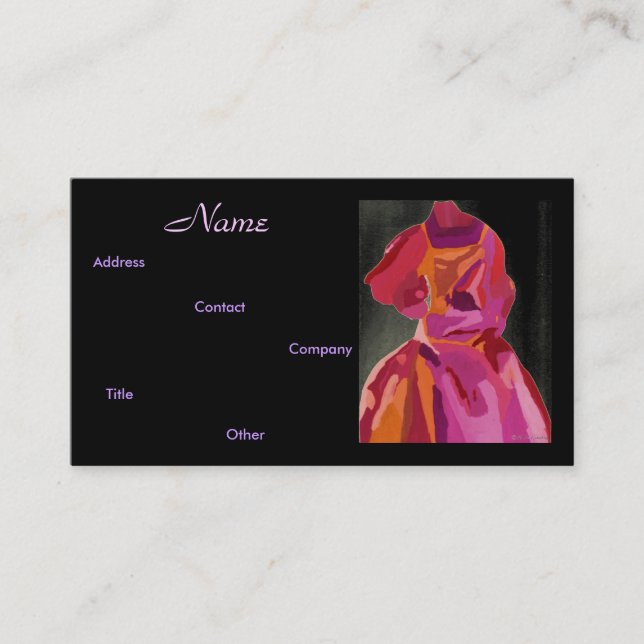 Diseñador de moda Autumn II Tarjeta de visita (Anverso)