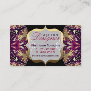 Diseñador de Moda Tarjetas de Presentación Moderna