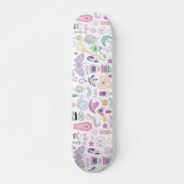 Diseñador de skateboard Pastel Purple Witch