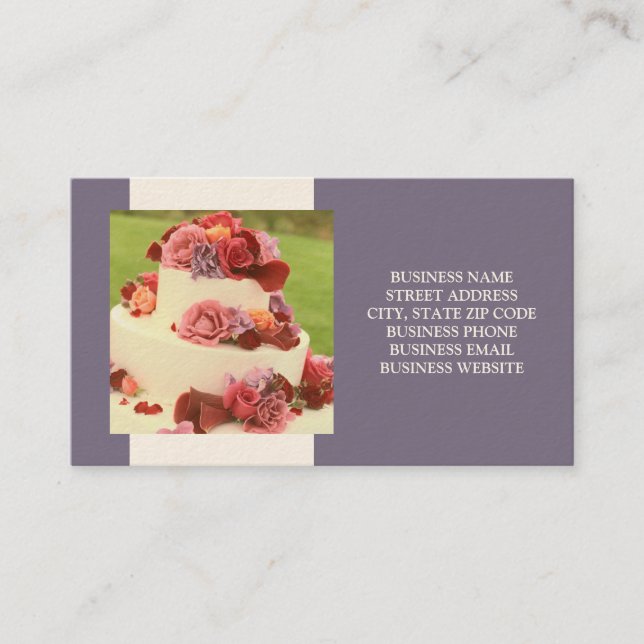 Diseñador de tartas o tarjetas de Boda para empres (Anverso)