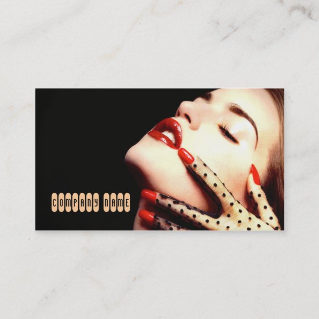 Diseñador de uñas profesional / Tarjeta estilista  (Anverso)