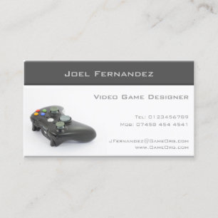 Diseñador del videojuego - tarjeta de visita