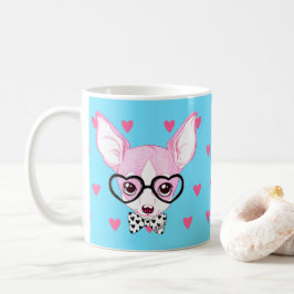 Diseñador ofrecido: Taza Nerdy adorable del azul