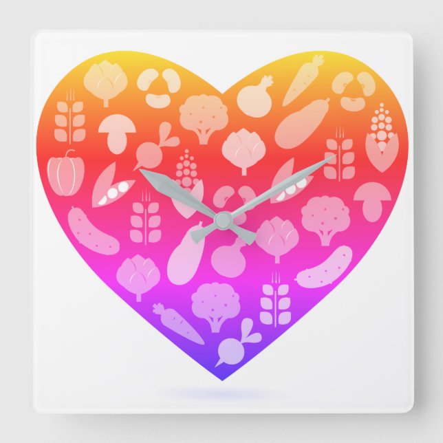 Diseñadores originales Reloj con verduras rosas (Anverso)