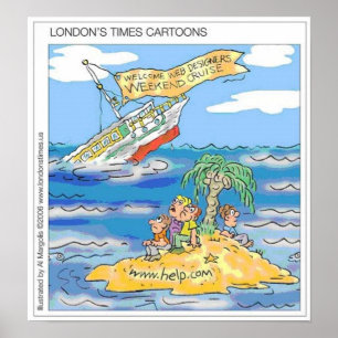 Diseñadores Web Terror Cruise Ship Funny Posters