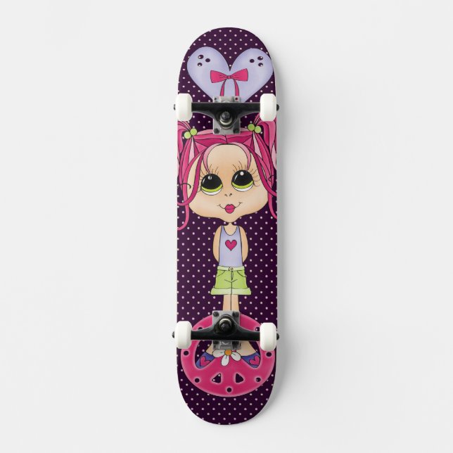 Diseñar Chica de paz#7 Skateboard (Anverso)