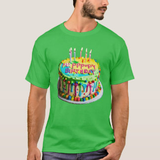 Diseñar colores de pastel Brithday diseño camiseta
