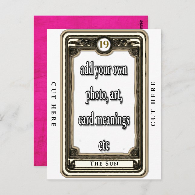 Diseñar La Tarjeta Tarot De Sun (Anverso / Reverso)