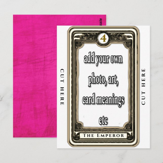 Diseñar La Tarjeta Tarot Del Emperador (Anverso / Reverso)