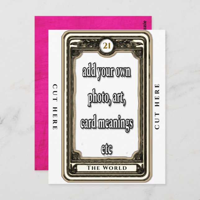 Diseñar La Tarjeta Tarot Mundial (Anverso / Reverso)