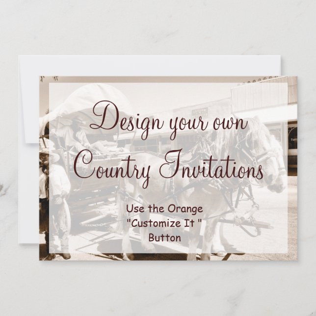 Diseñar las invitaciones de su propio país Caballo (Anverso)