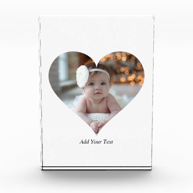 Diseñar su propia foto en forma de corazón único (Anverso)