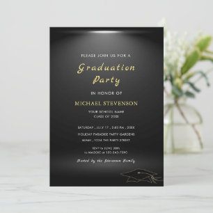 Diseñar su propia invitación moderna a la graduaci