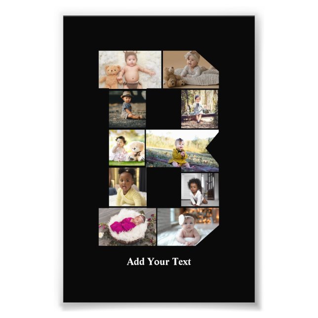 Diseñar su propia letra B Collage de fotos (Frente)