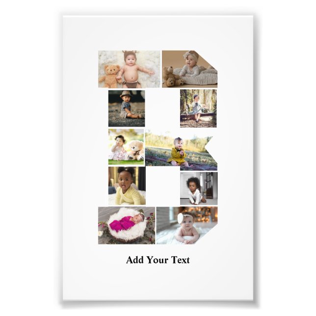 Diseñar su propia letra B Collage de fotos (Frente)