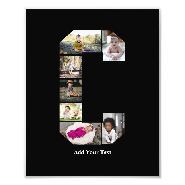 Diseñar su propia letra C Collage de fotos (Frente)