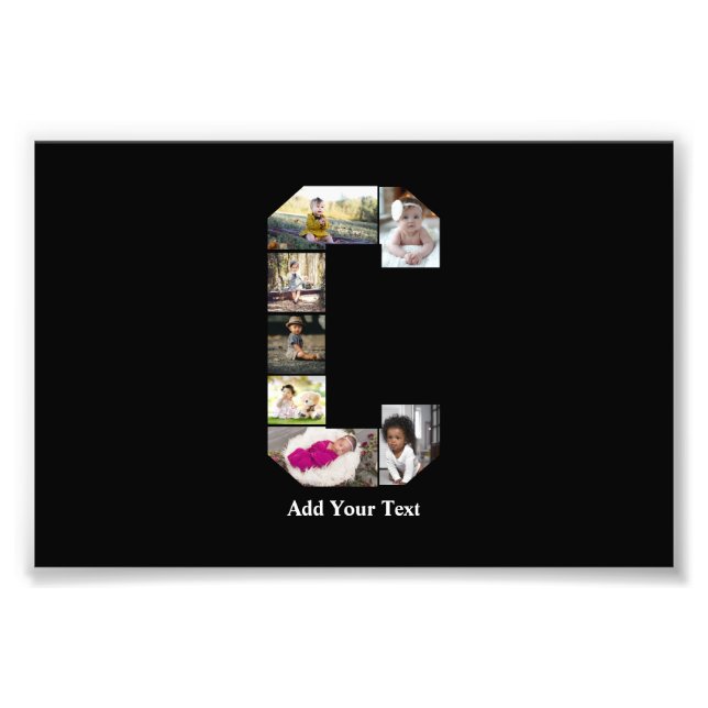 Diseñar su propia letra C Collage de fotos (Frente)