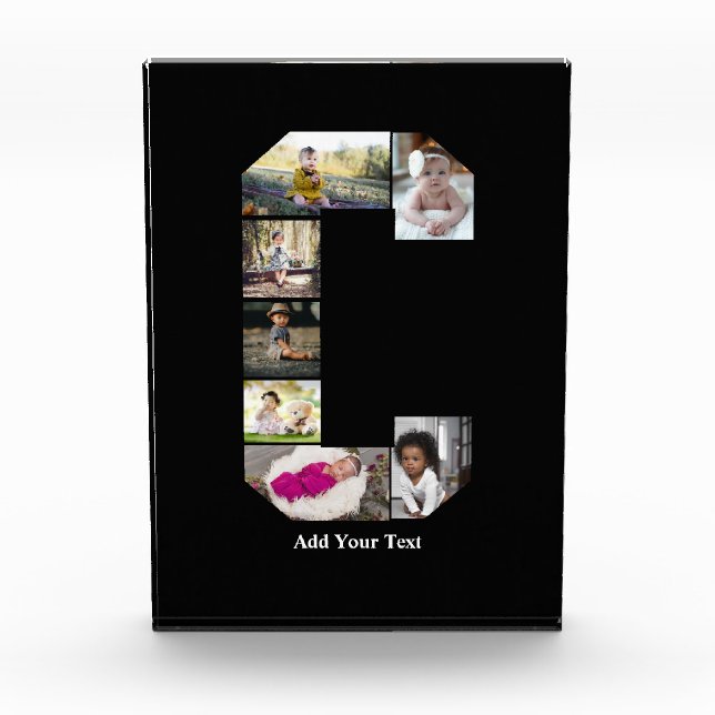 Diseñar su propia letra C Collage de fotos (Anverso)