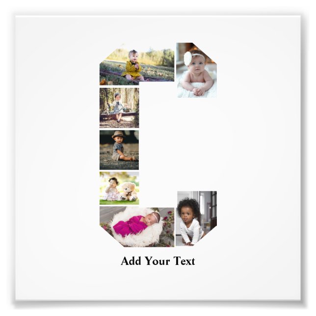 Diseñar su propia letra C Collage de fotos (Frente)