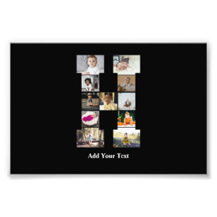 Diseñar su propia letra Collage de fotos H