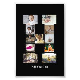 Diseñar su propia letra Collage de fotos H